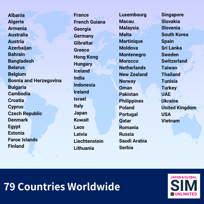 79 Countries Worldwide